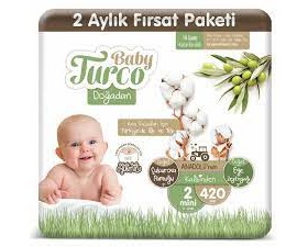 Baby Turco Doğadan 2 Numara Mini 420 Adet