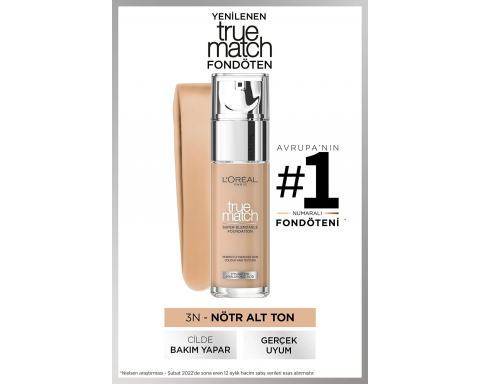 Loreal Paris True Match No 3N Creamy Beige Fondöten